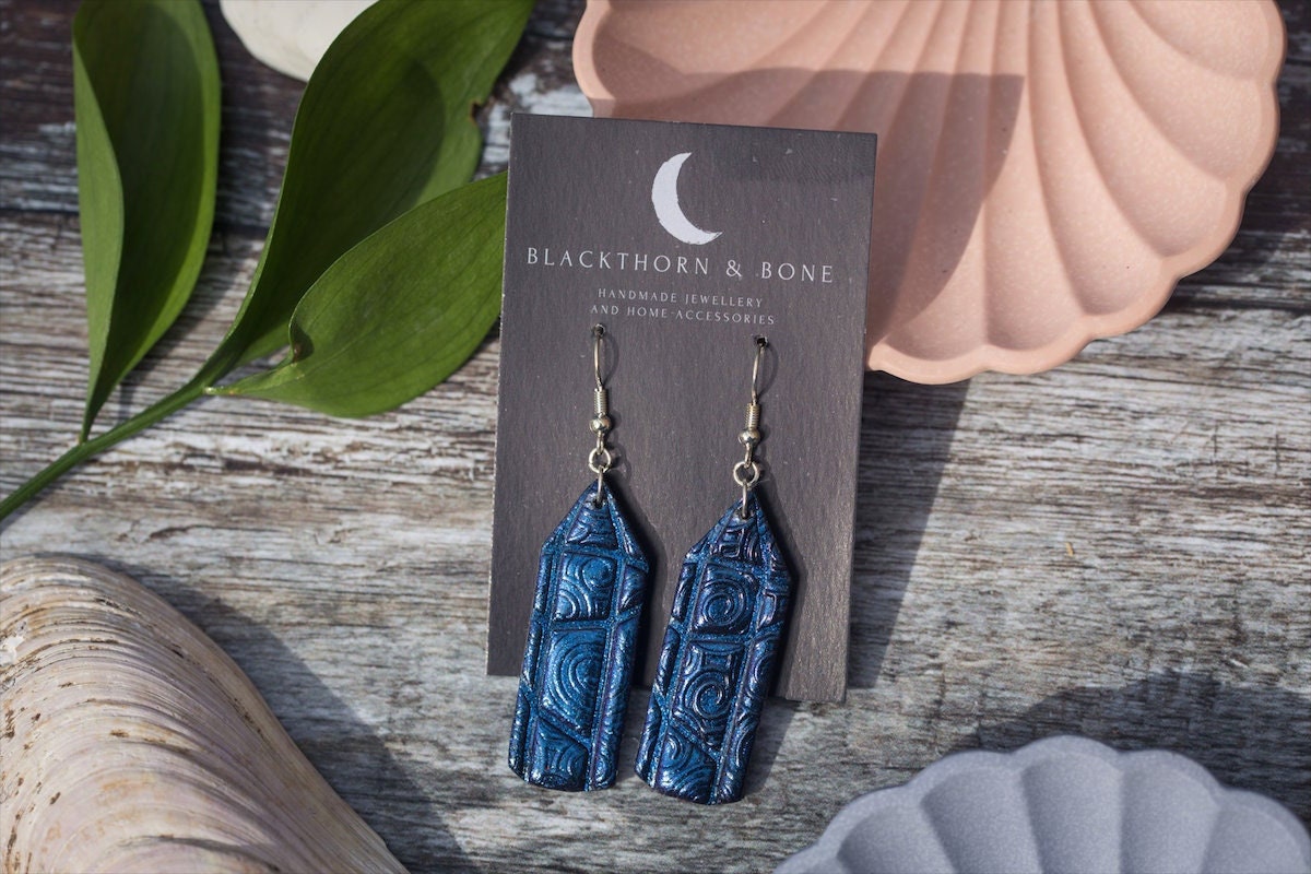 Handmade Purple Crystal Earrings