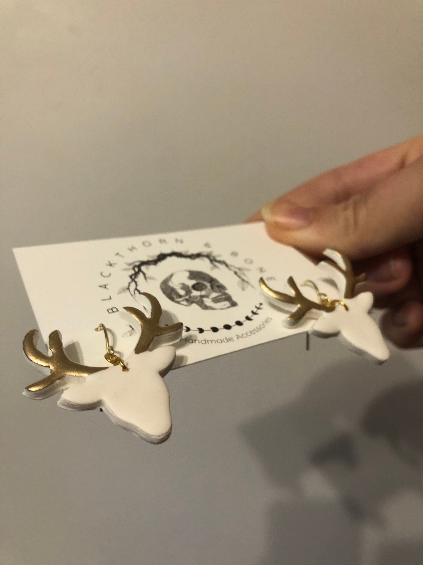 Handmade Christmas Reindeer Earrings