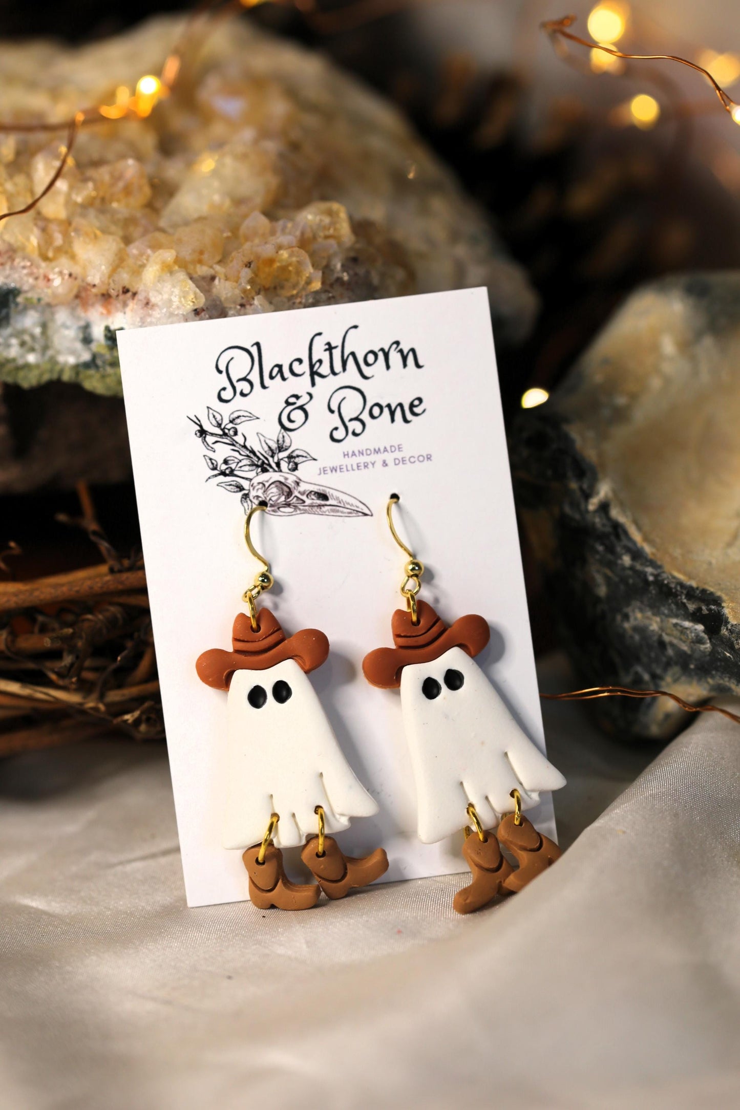 Ghost Cowboy Earrings