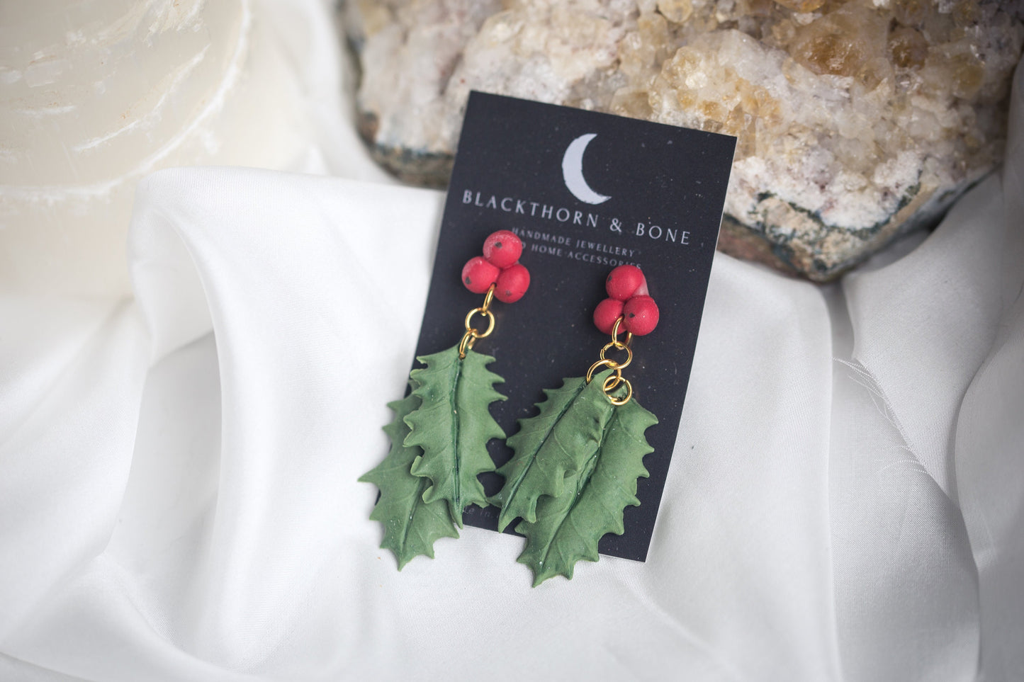 Christmas Holly Earrings