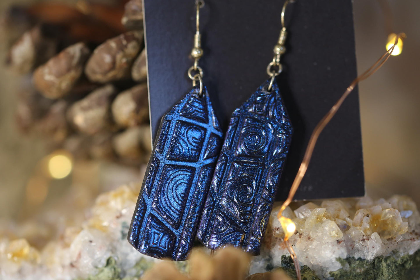 Handmade Purple Crystal Earrings