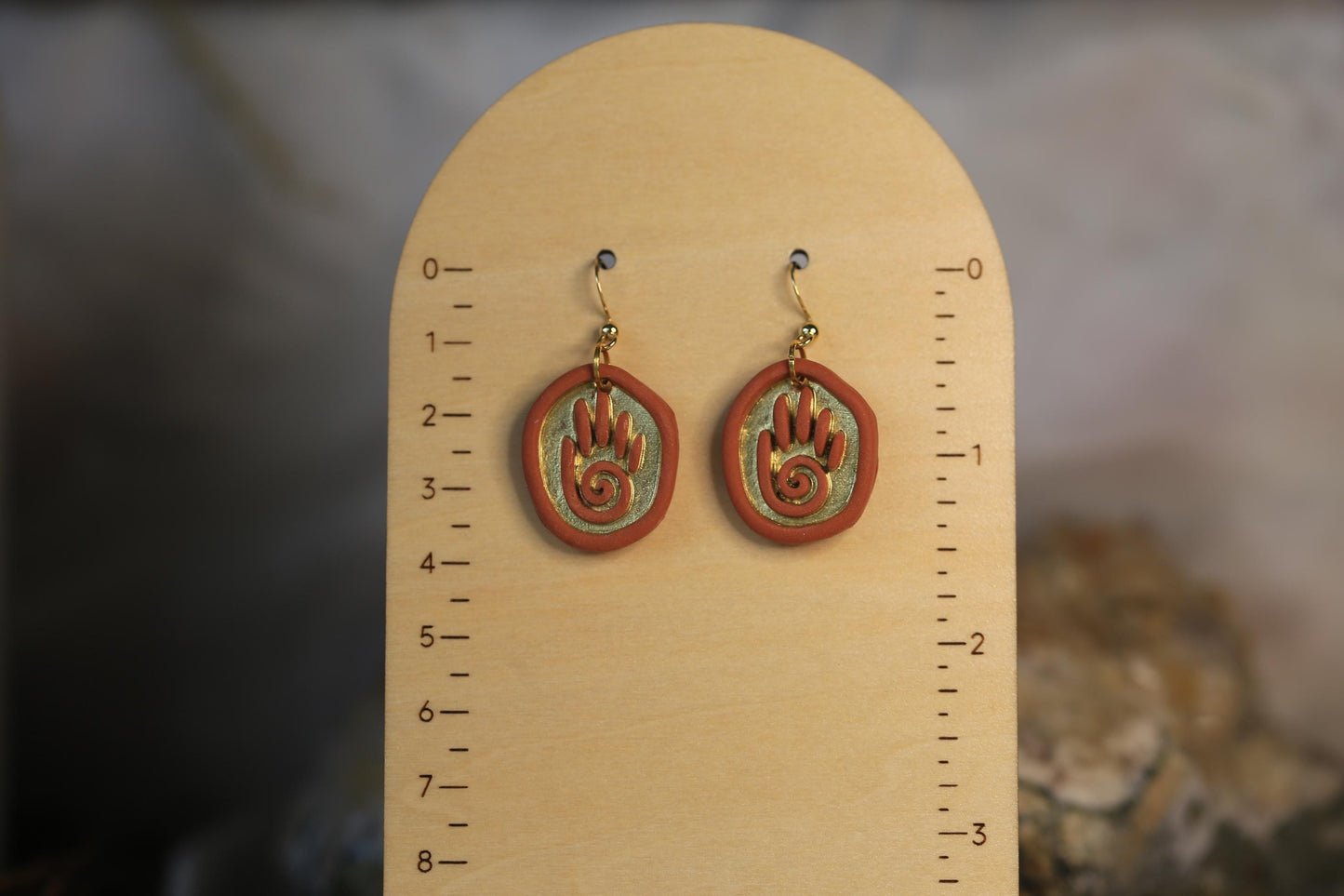 Handprint Cave Art Earrings