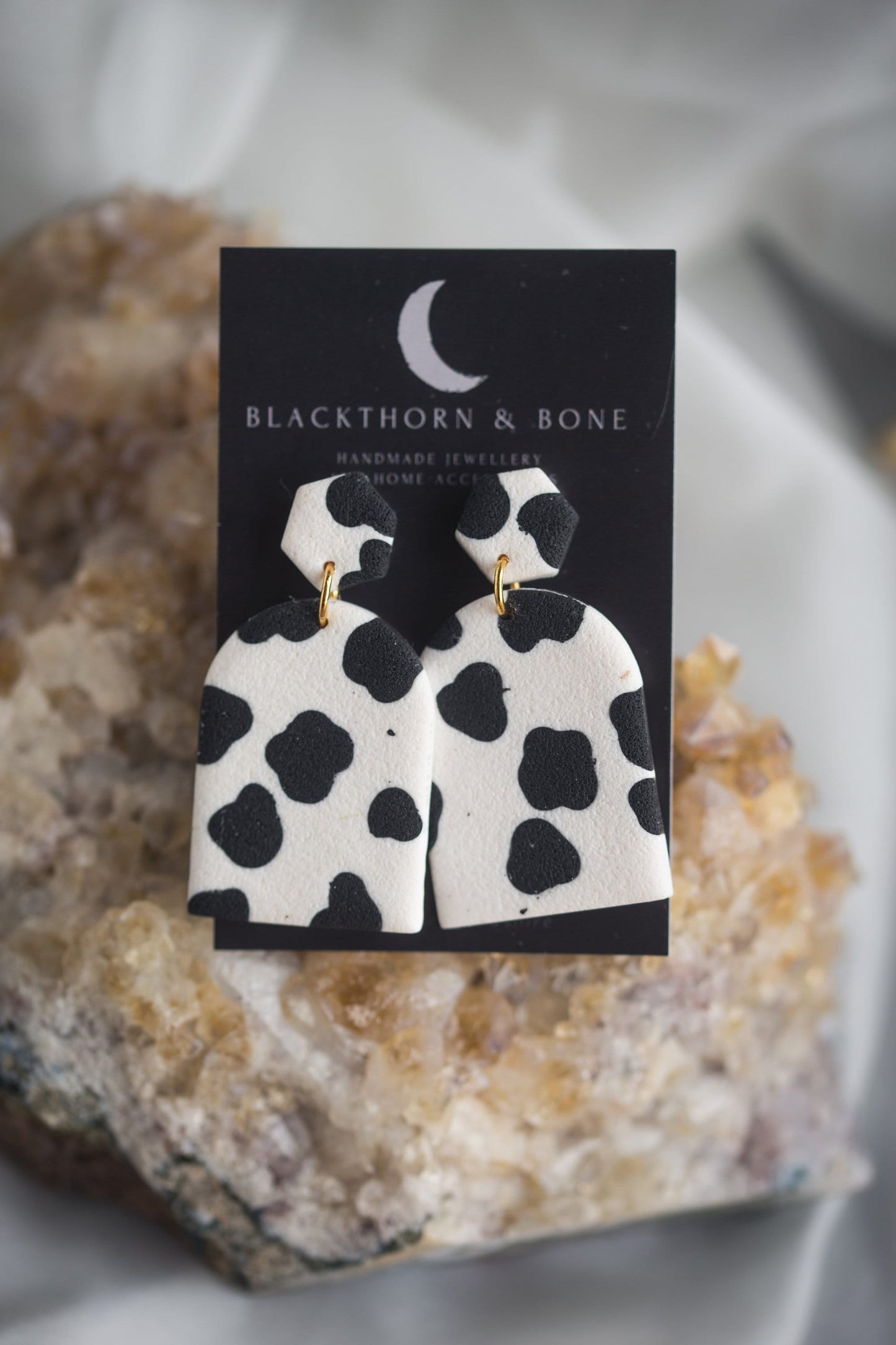 Statement Cow Print Earrings