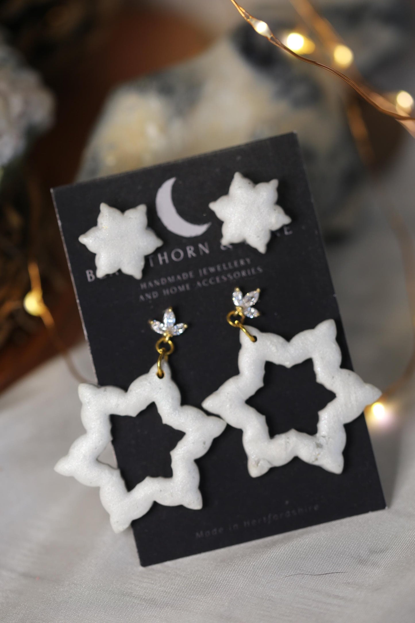 Double Snowflake Earrings Set
