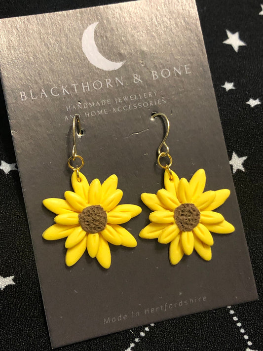 Sunflower Hook Earrings