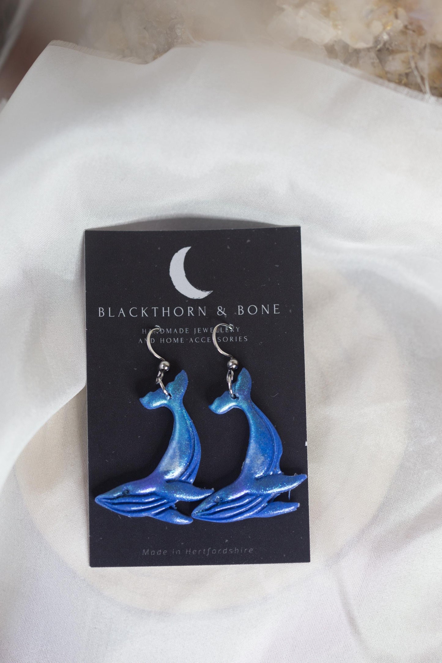 Blue Whale Earrings