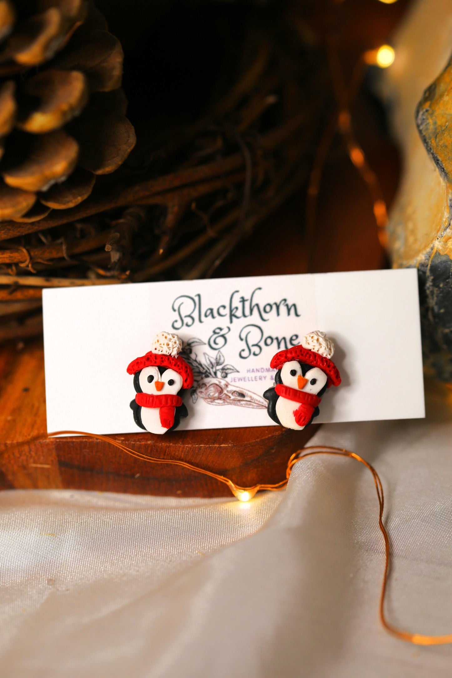 Winter Penguin Studs