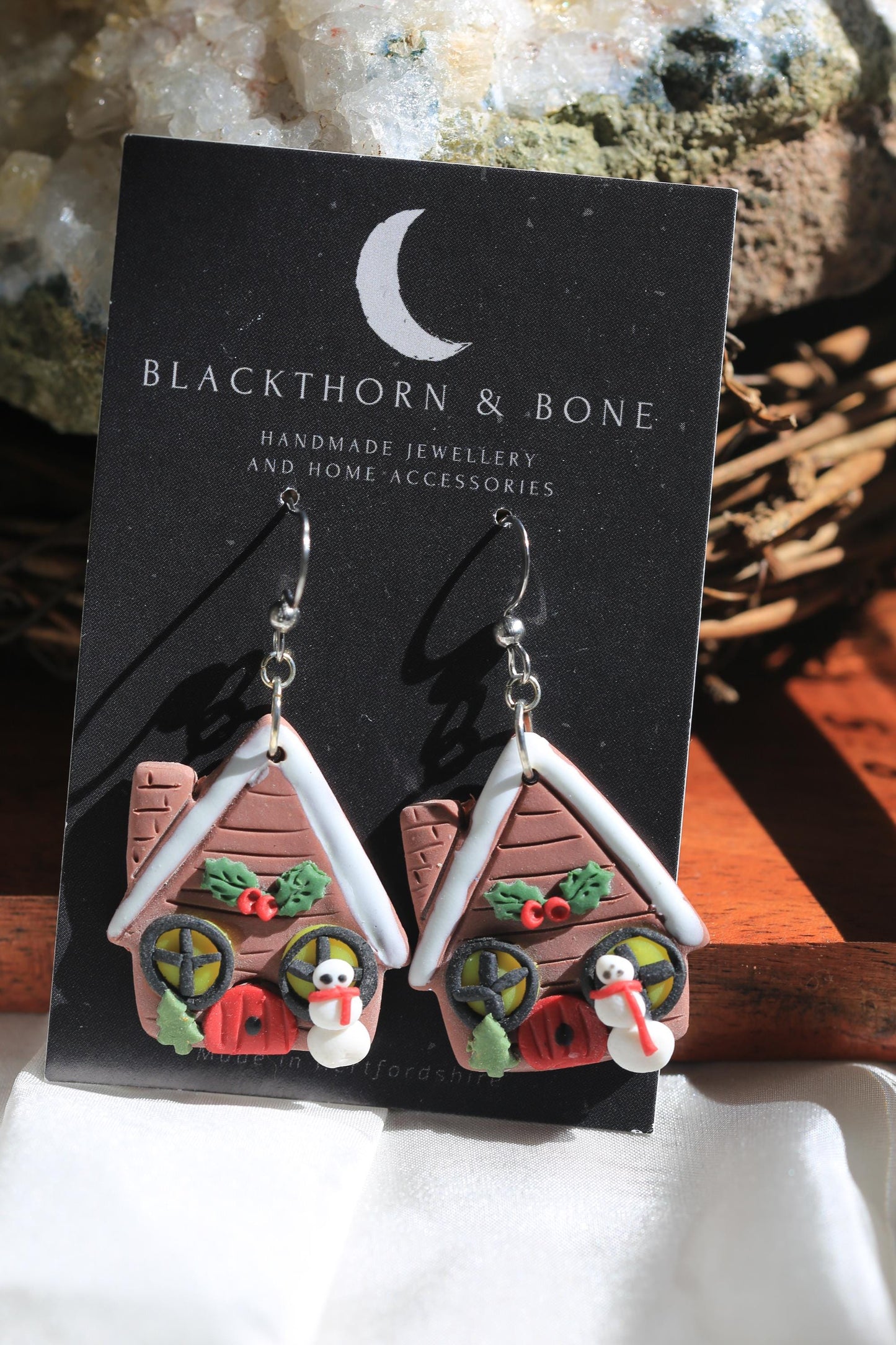 Gingerbread House Earrings