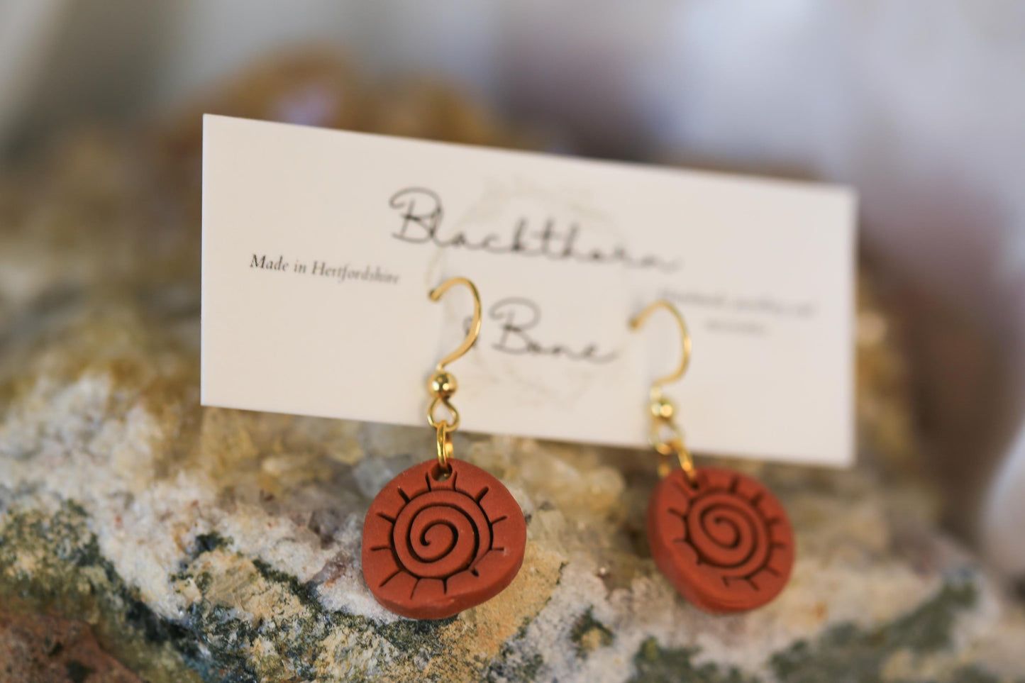 Ancient Sun Spiral Earrings