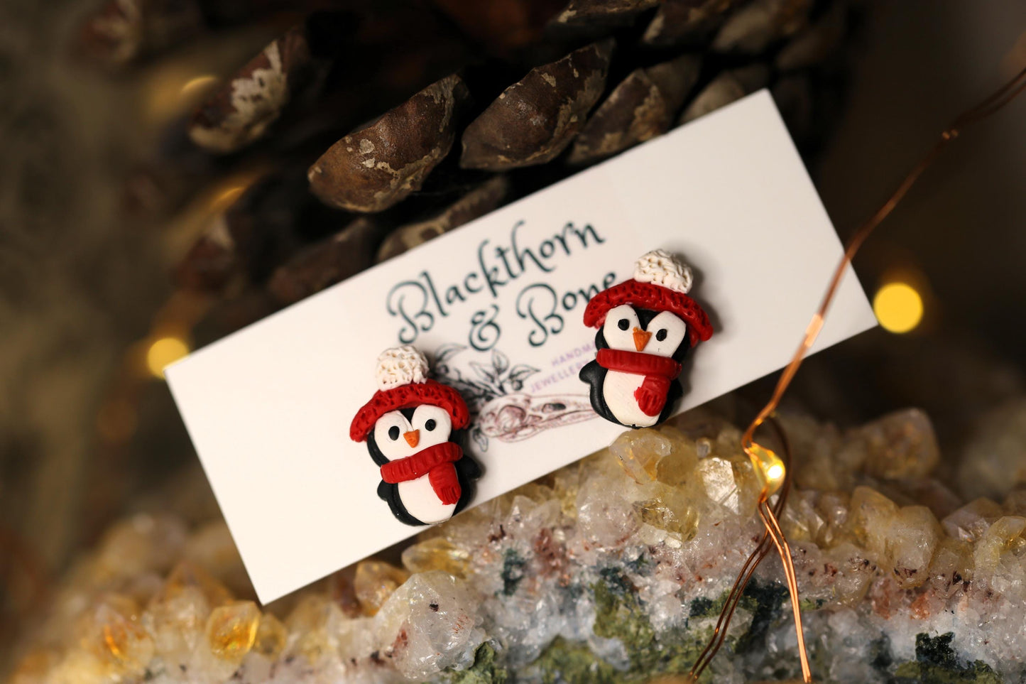 Winter Penguin Studs