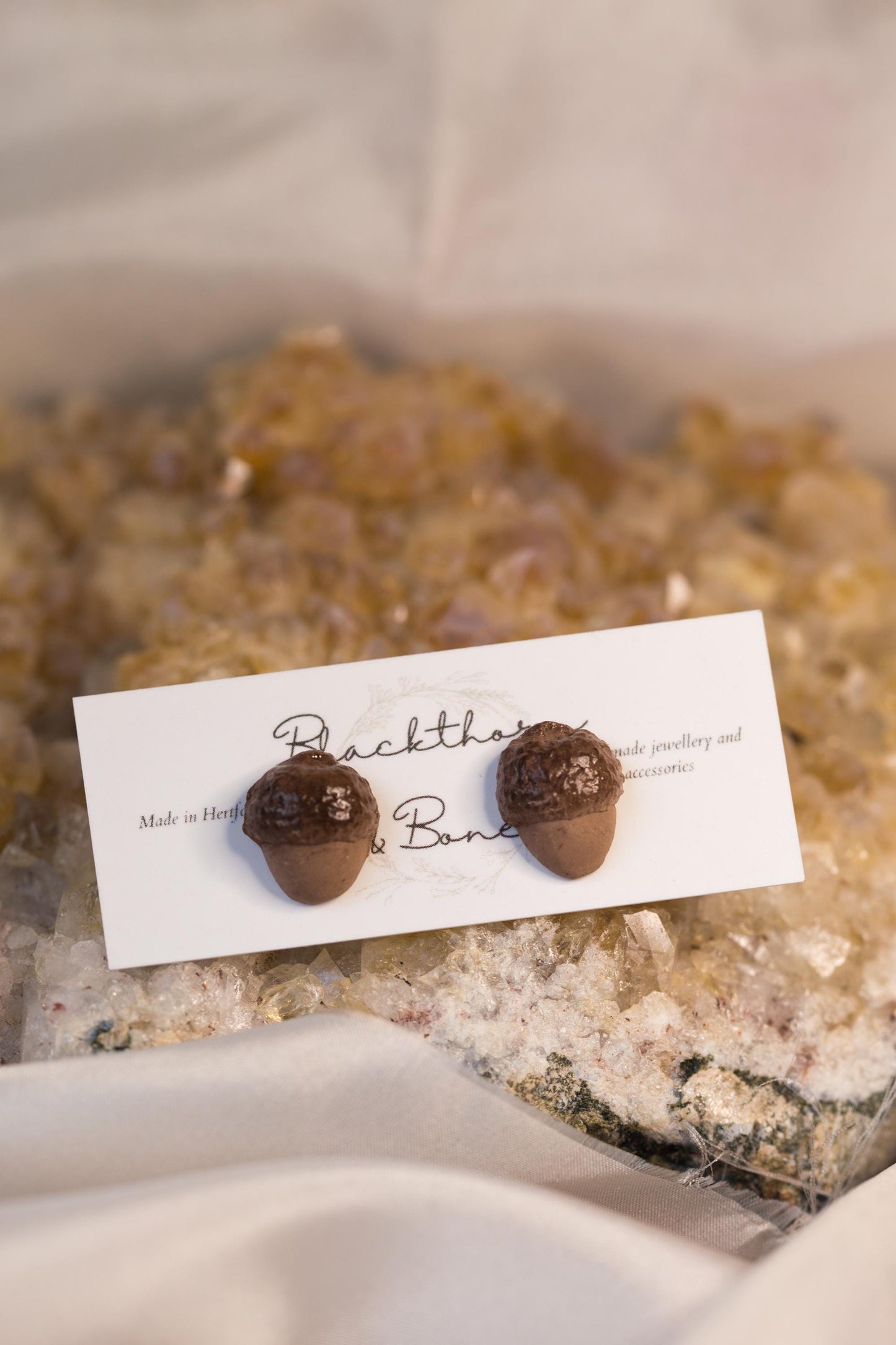 Handmade Acorn Stud Earrings