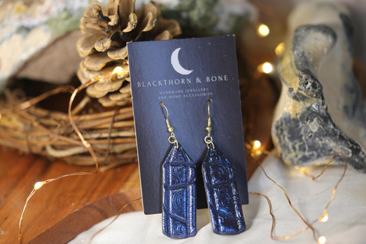 Handmade Purple Crystal Earrings