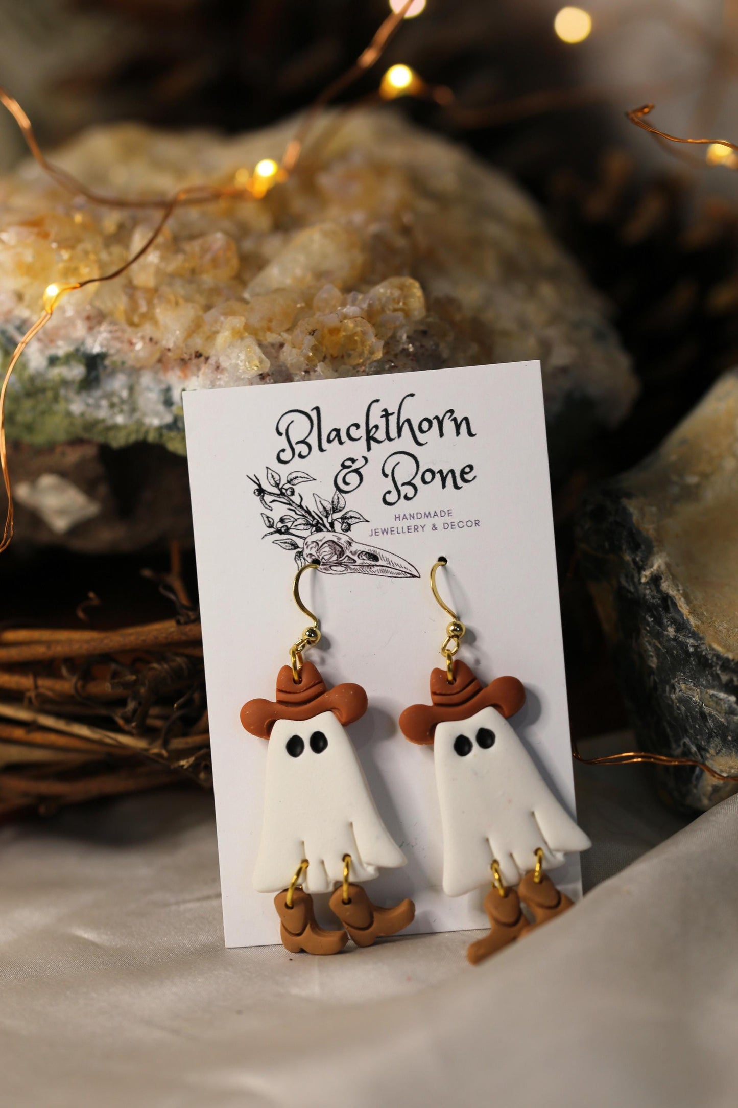 Ghost Cowboy Earrings
