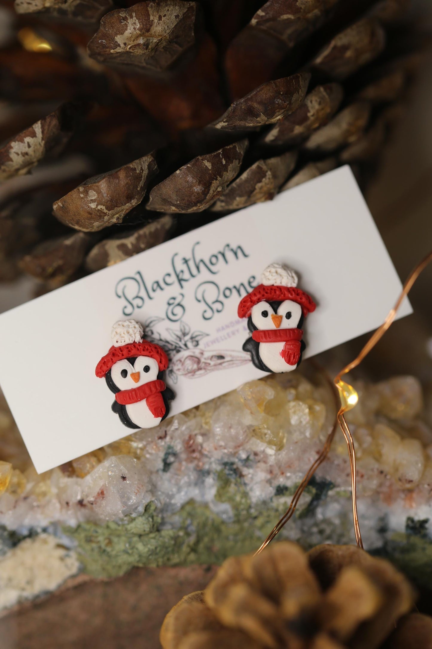 Winter Penguin Studs