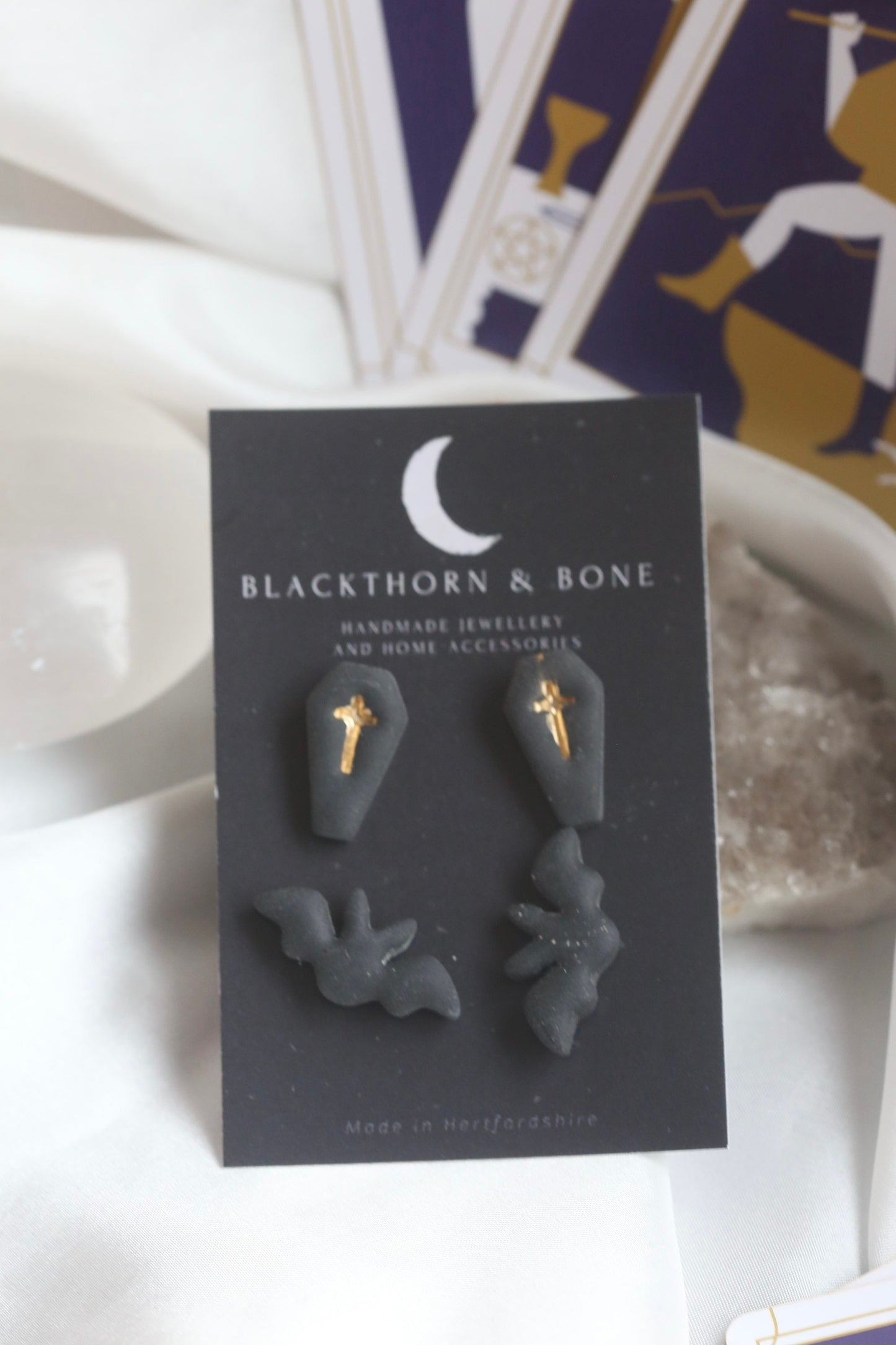 Halloween Stud Pack - Coffin, Pumpkin and Bat Earrings