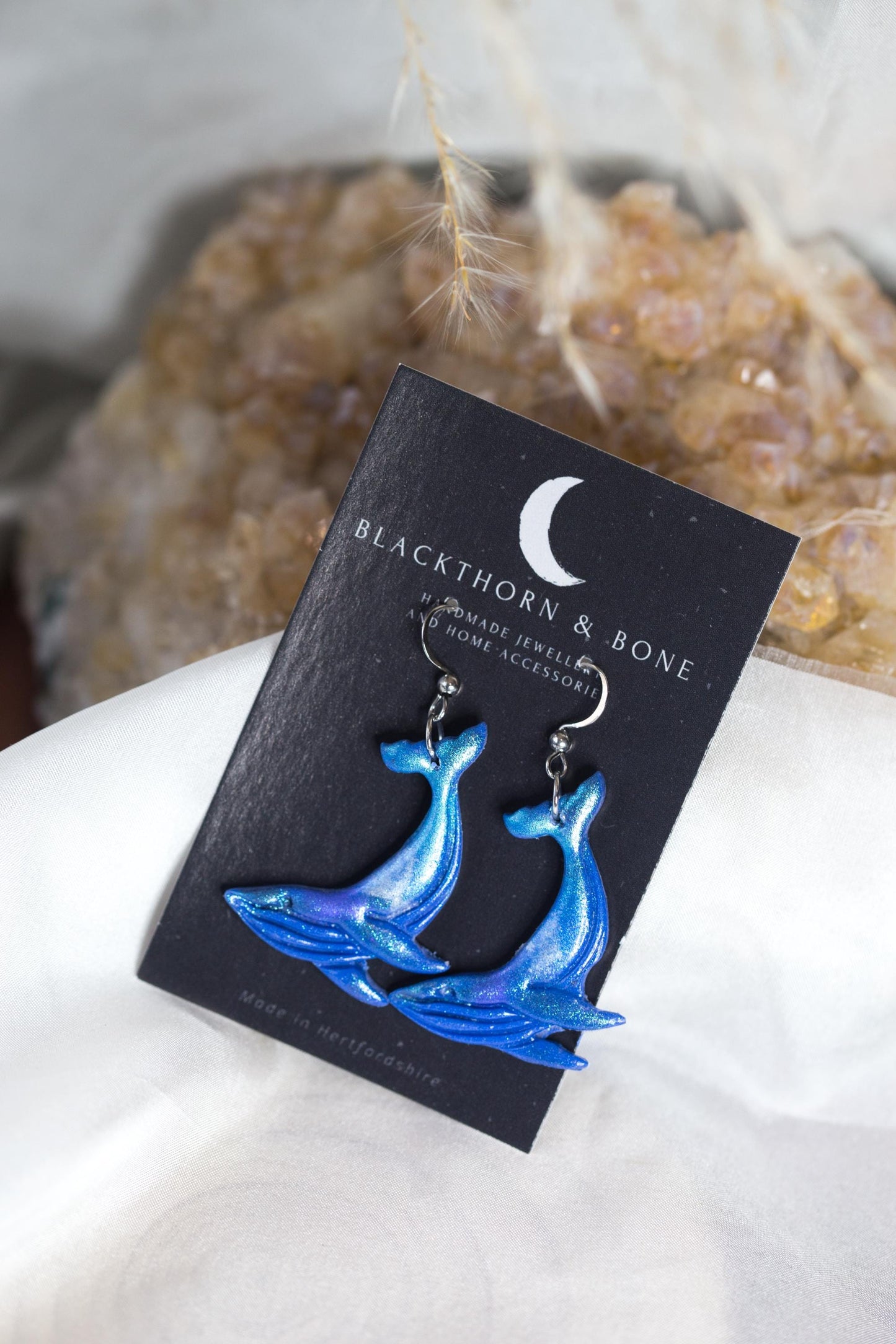 Blue Whale Earrings