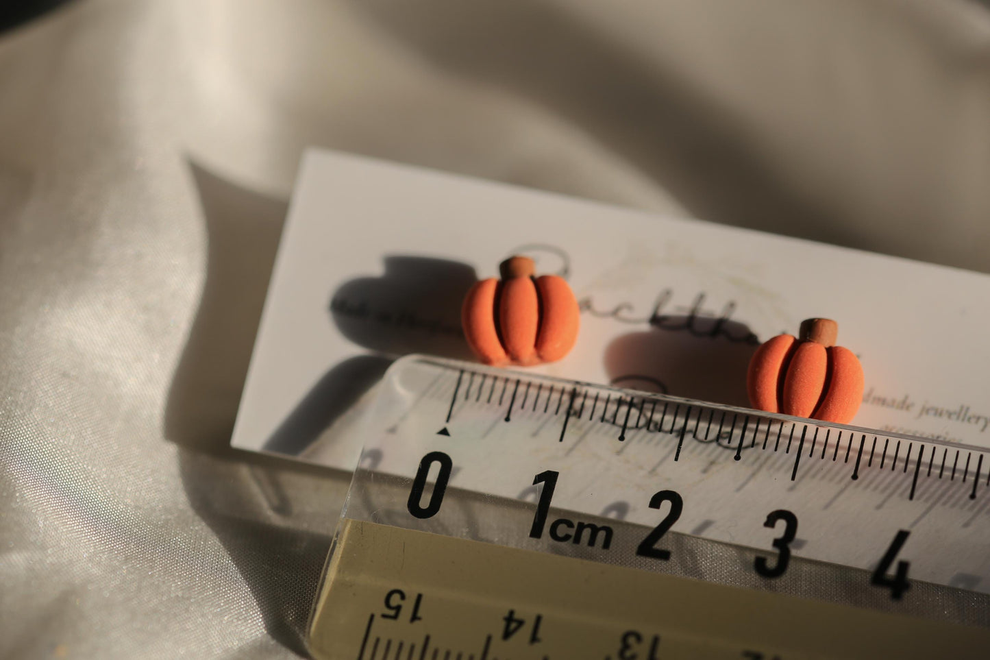Miniature Pumpkin Stud Earrings
