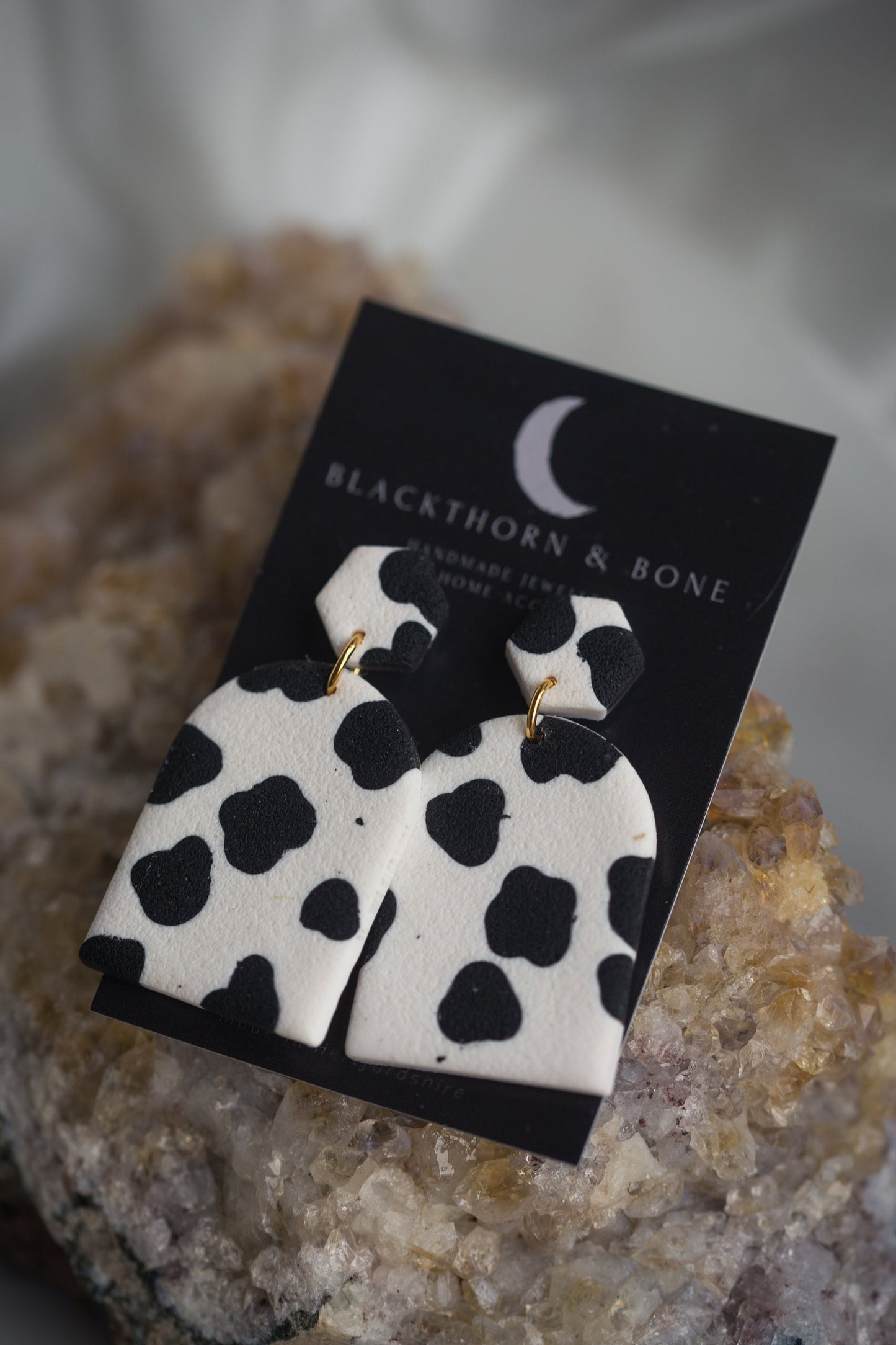 Statement Cow Print Earrings
