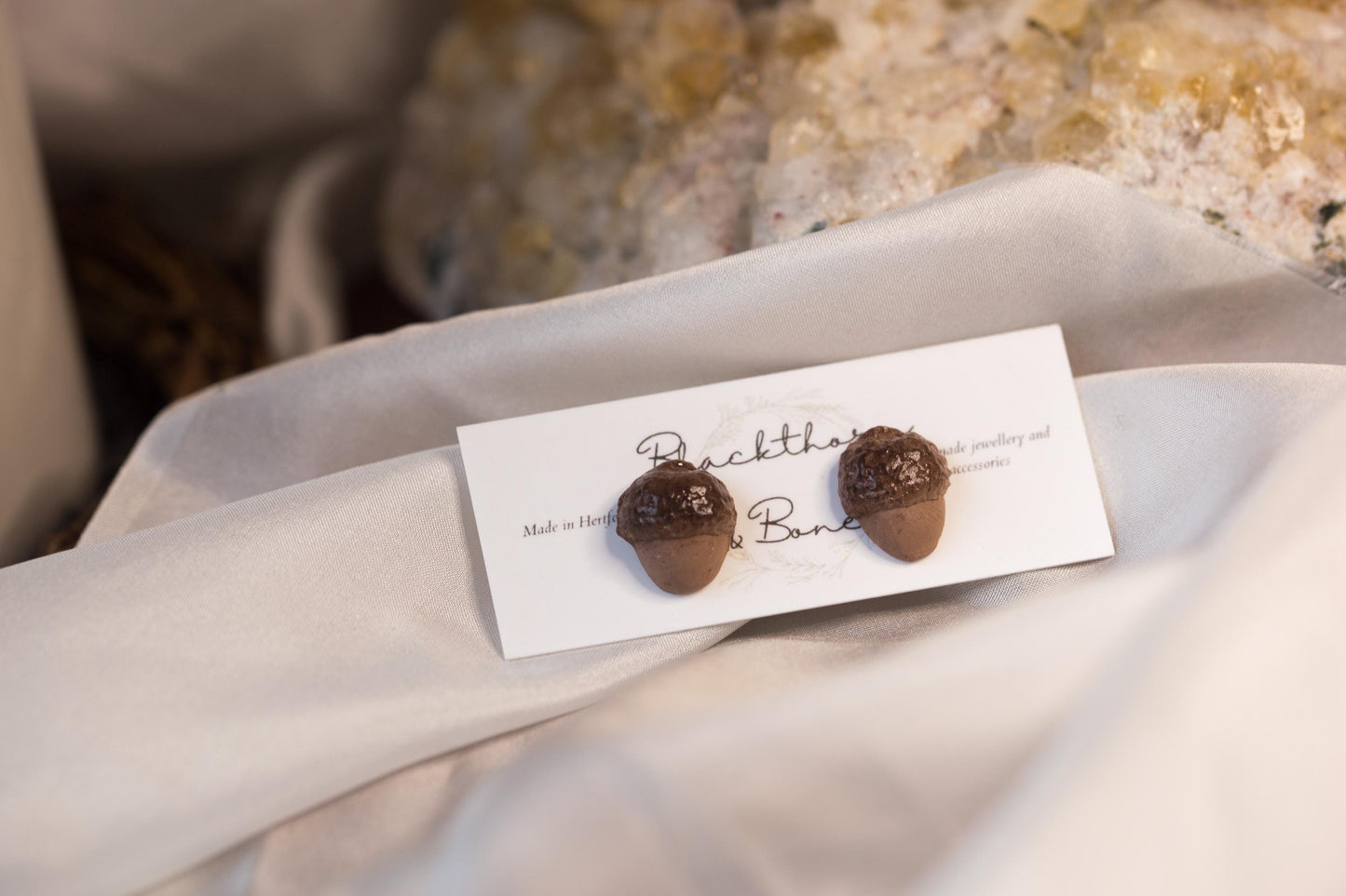 Handmade Acorn Stud Earrings
