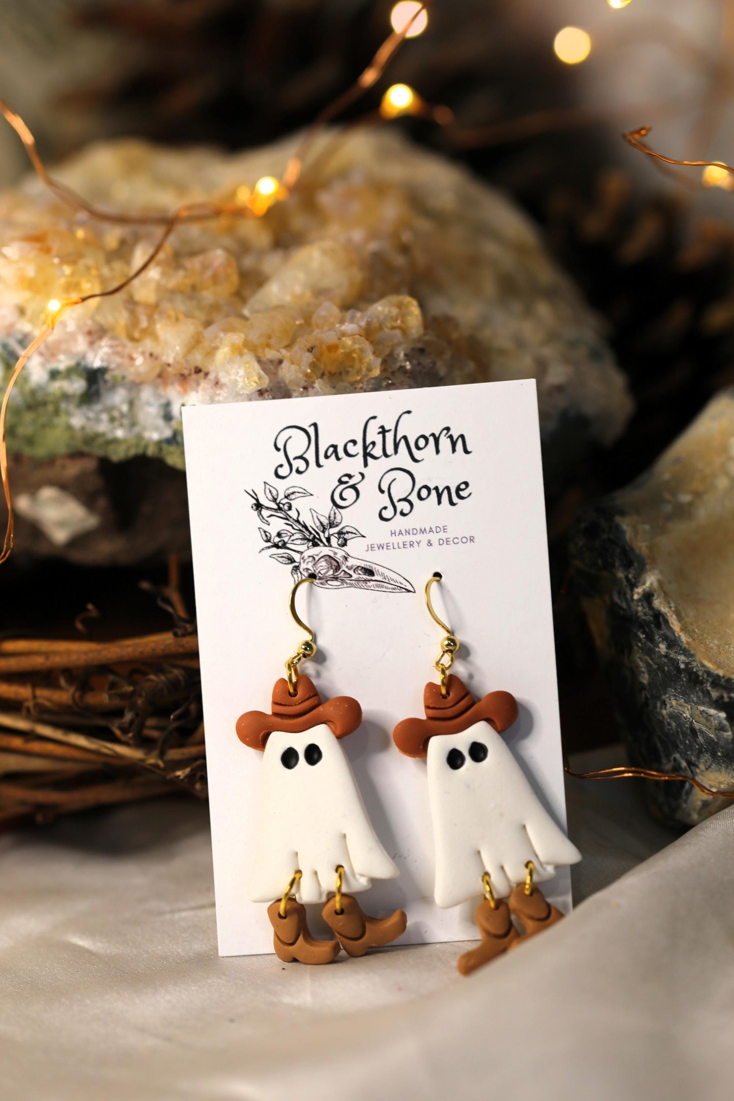Ghost Cowboy Earrings