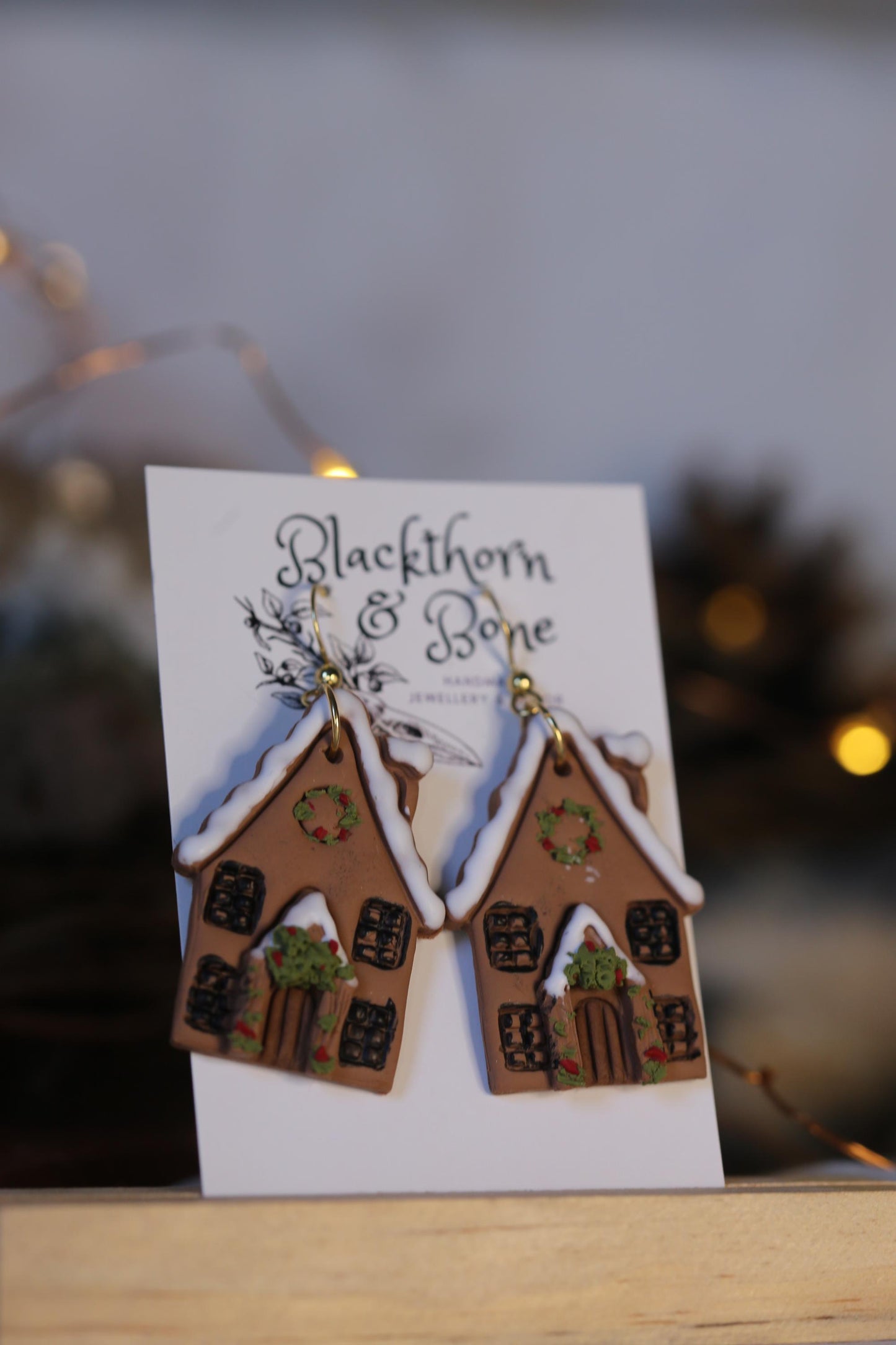 Gingerbread House Earrings