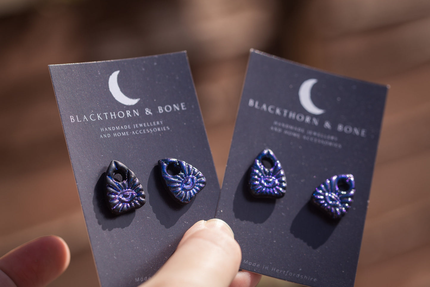 Mini Ouija Planchette Stud Earrings
