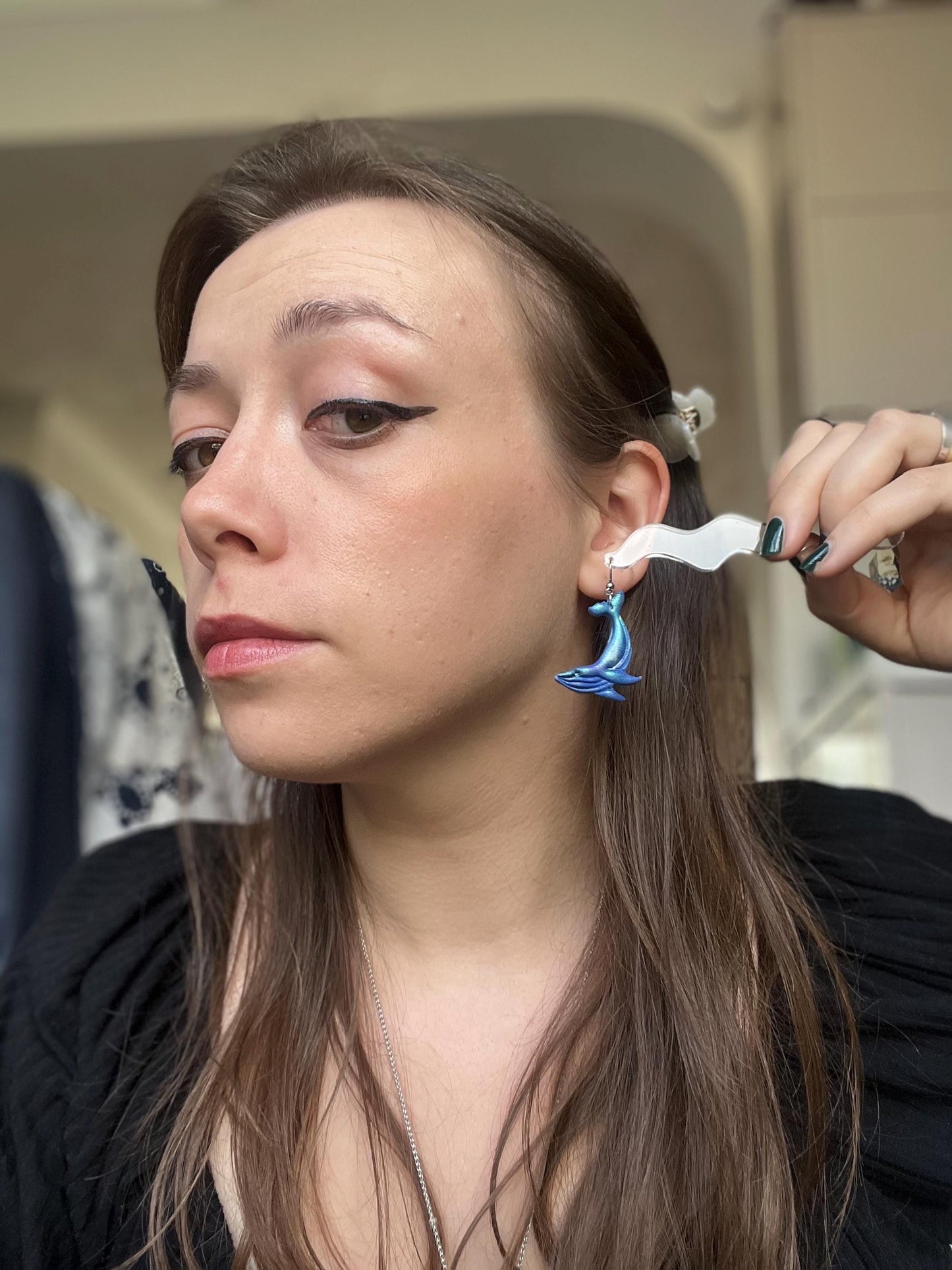 Blue Whale Earrings
