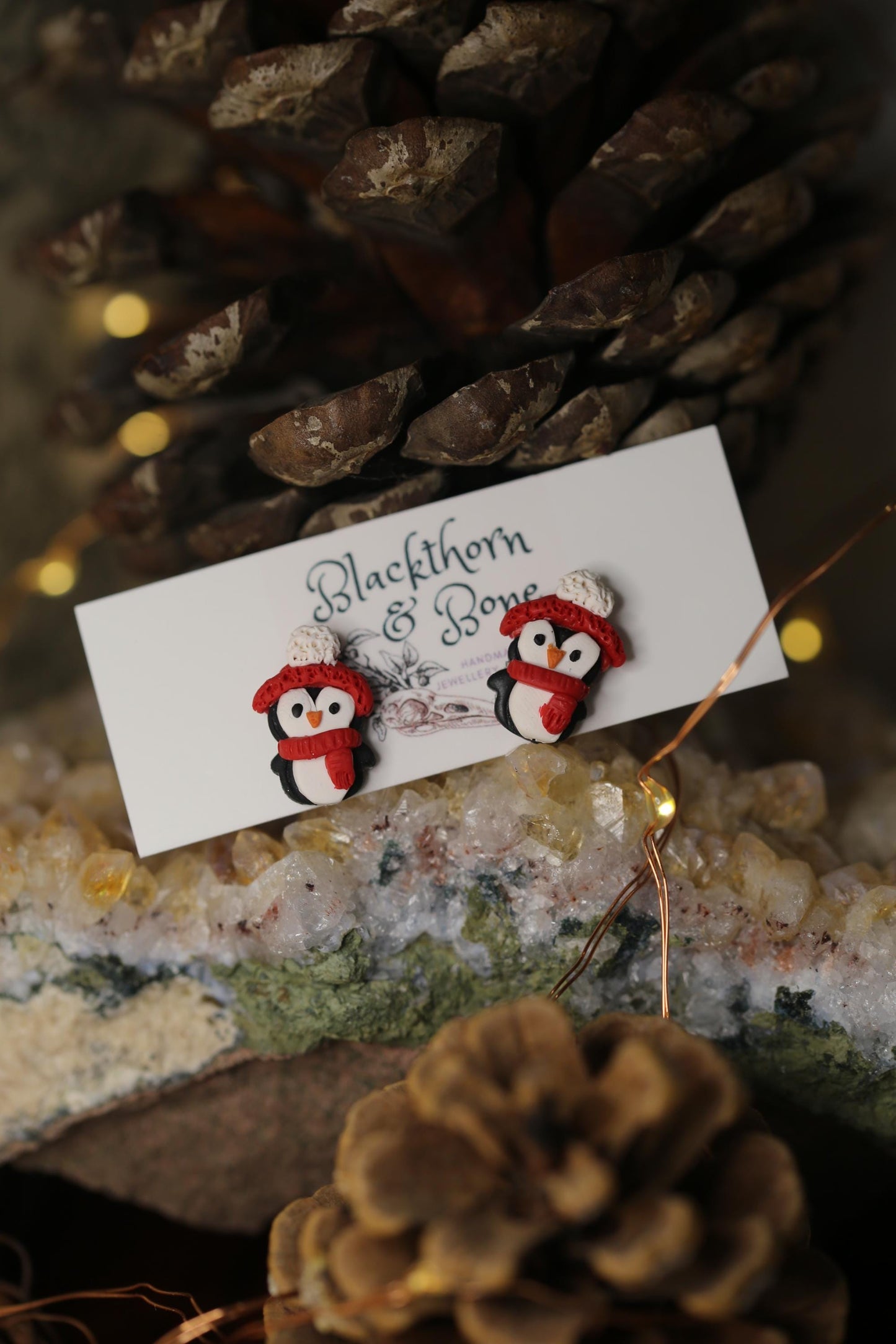 Winter Penguin Studs