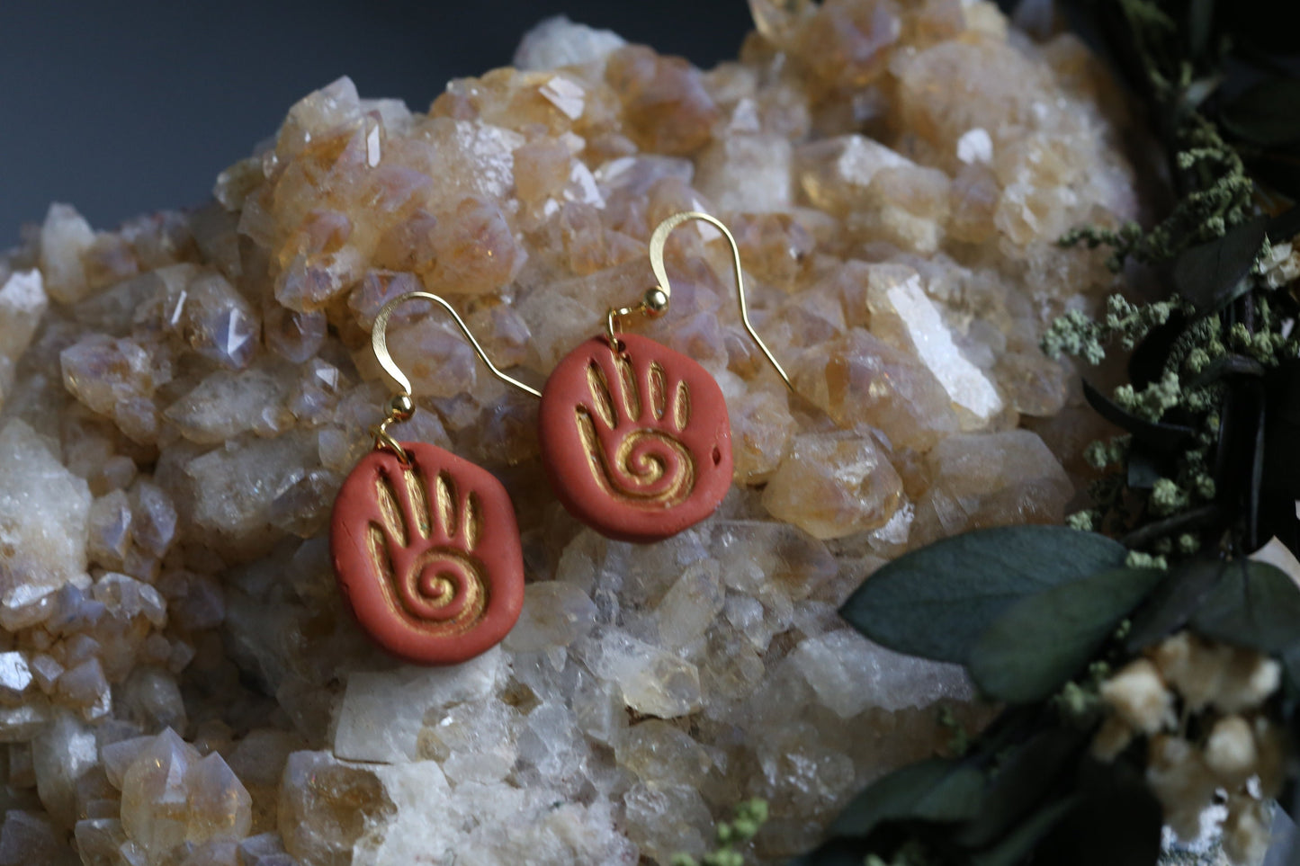 Ancient Handprint Earrings