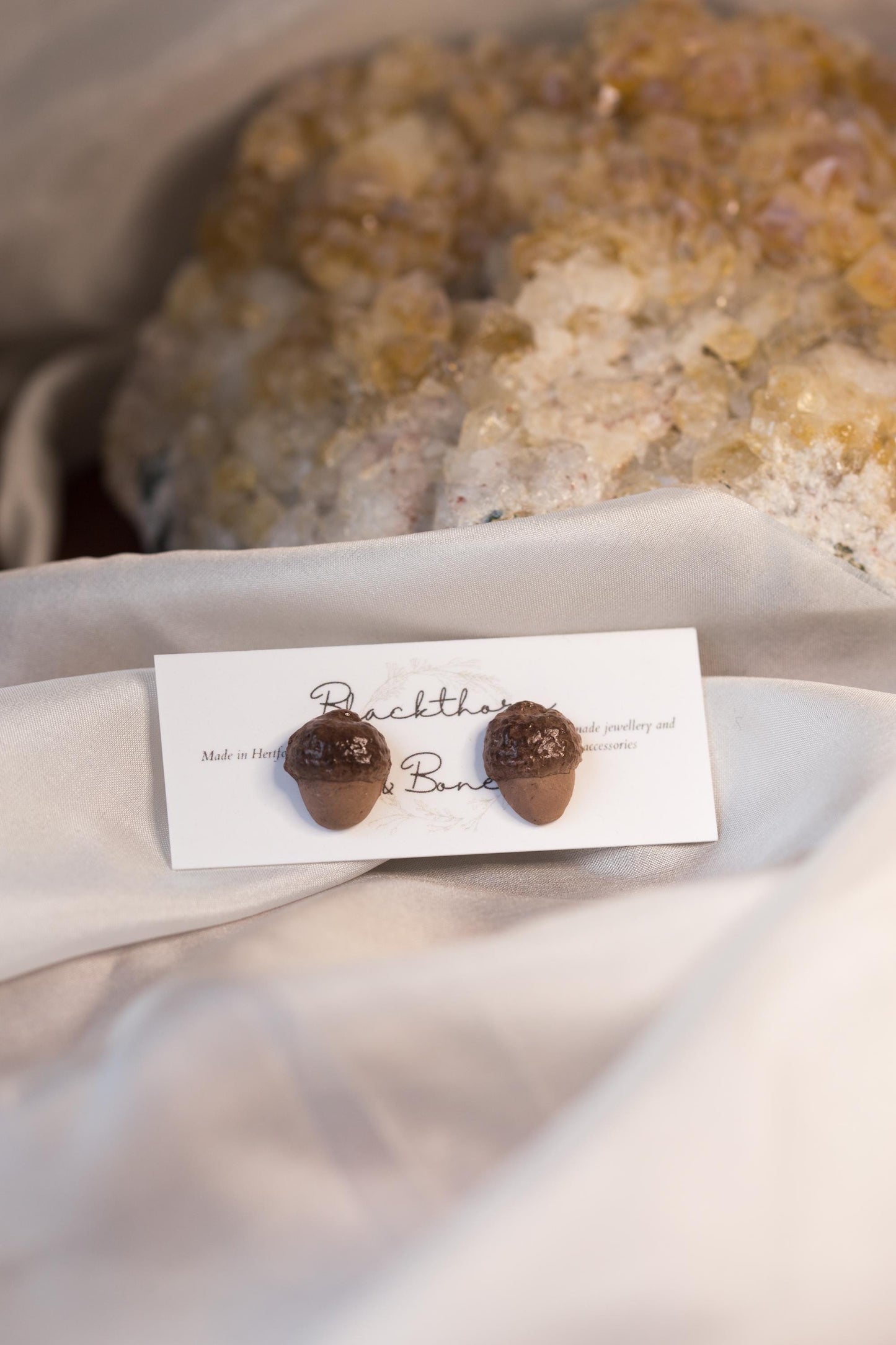 Handmade Acorn Stud Earrings