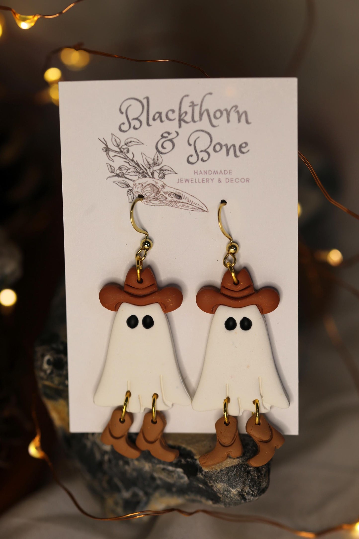 Ghost Cowboy Earrings