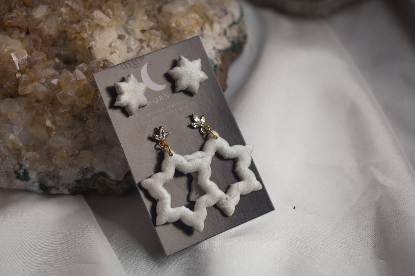 Double Snowflake Earrings Set