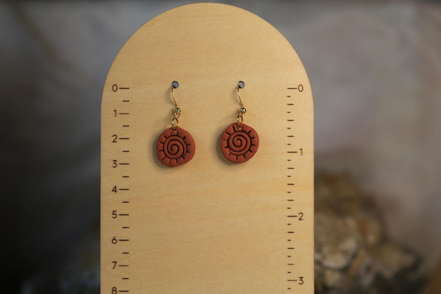 Ancient Sun Spiral Earrings