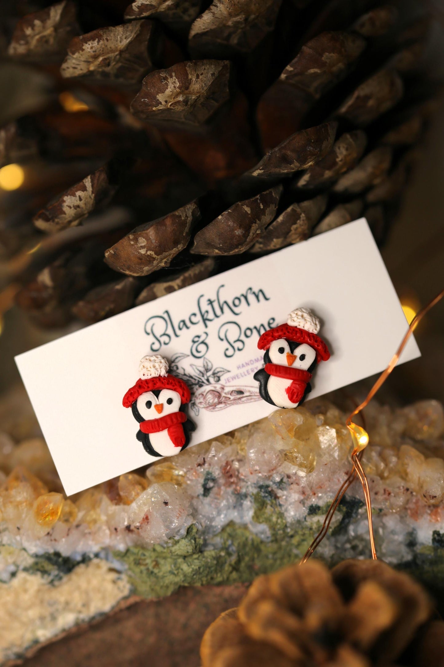 Winter Penguin Studs