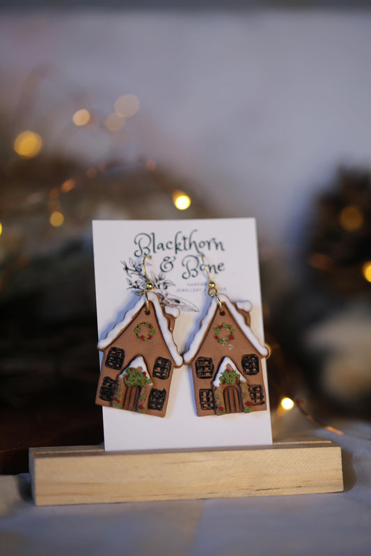 Gingerbread House Earrings