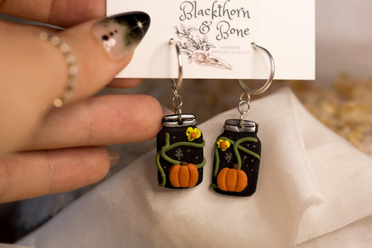 Mini Mason Jar with Pumpkin