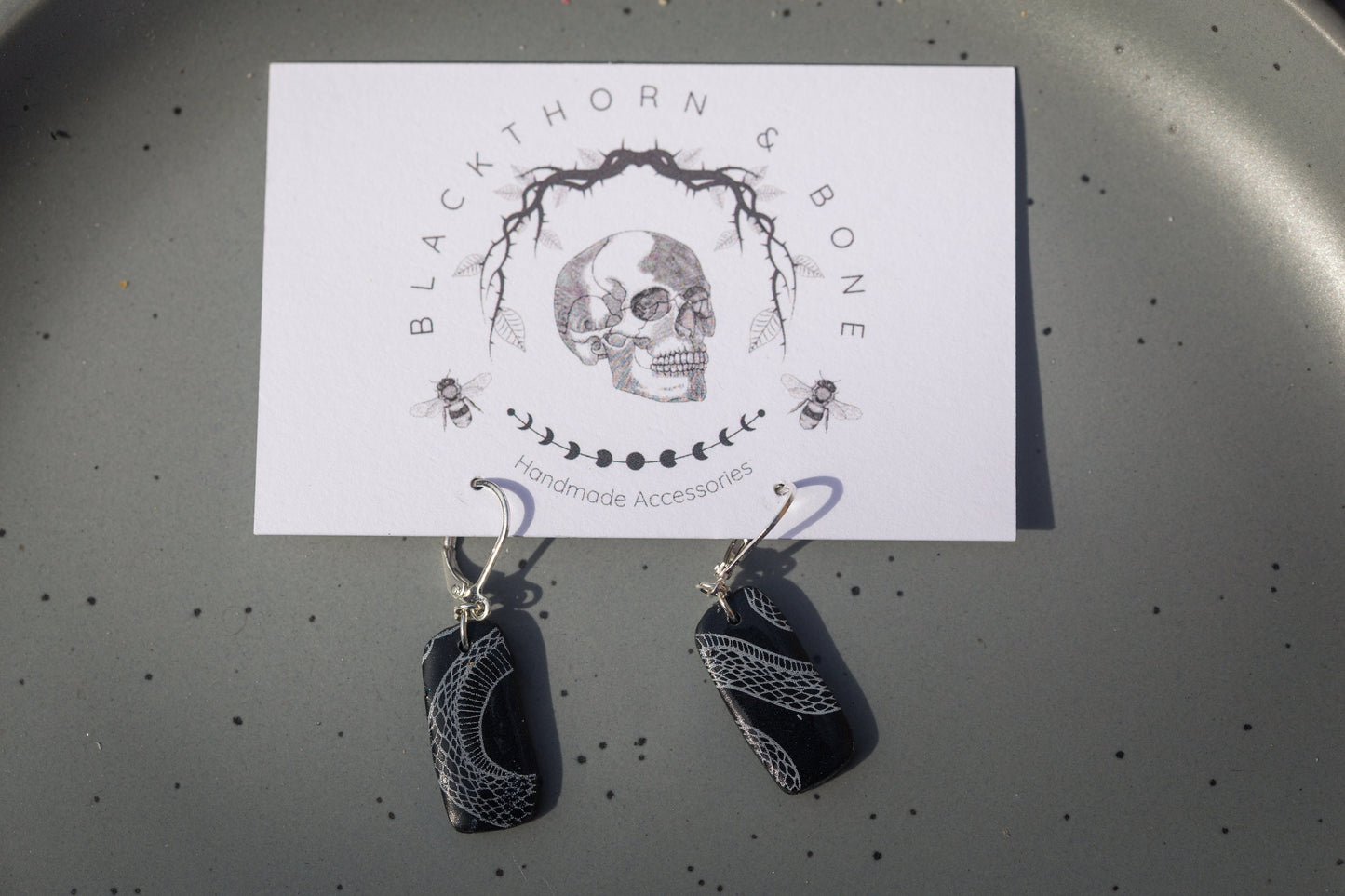 Small Snake Print Huggy Earrings