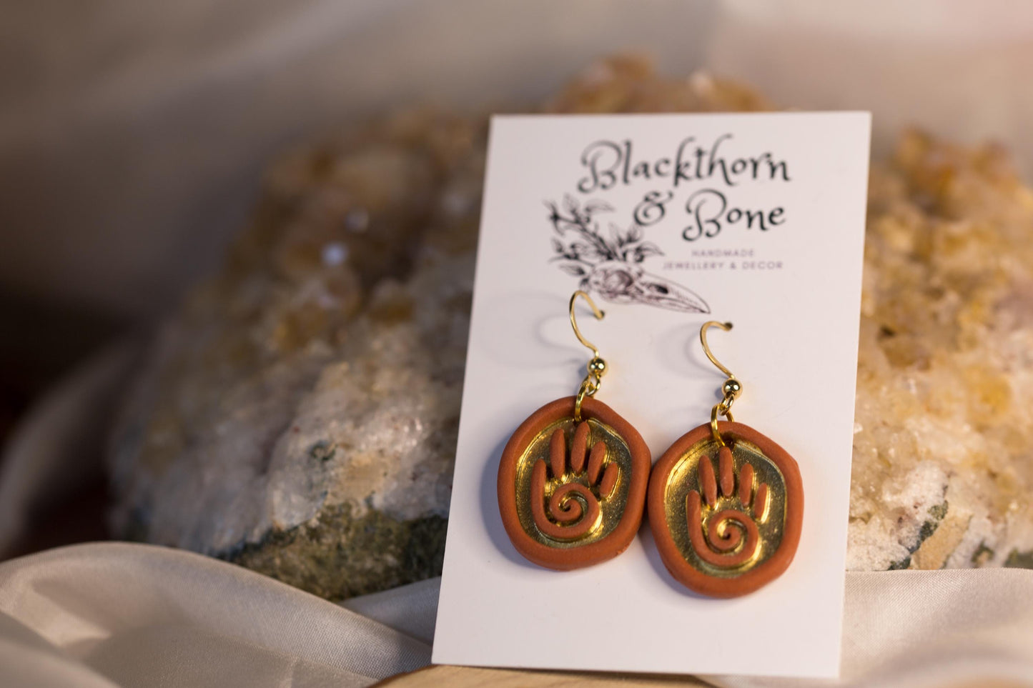 Handprint Cave Art Earrings