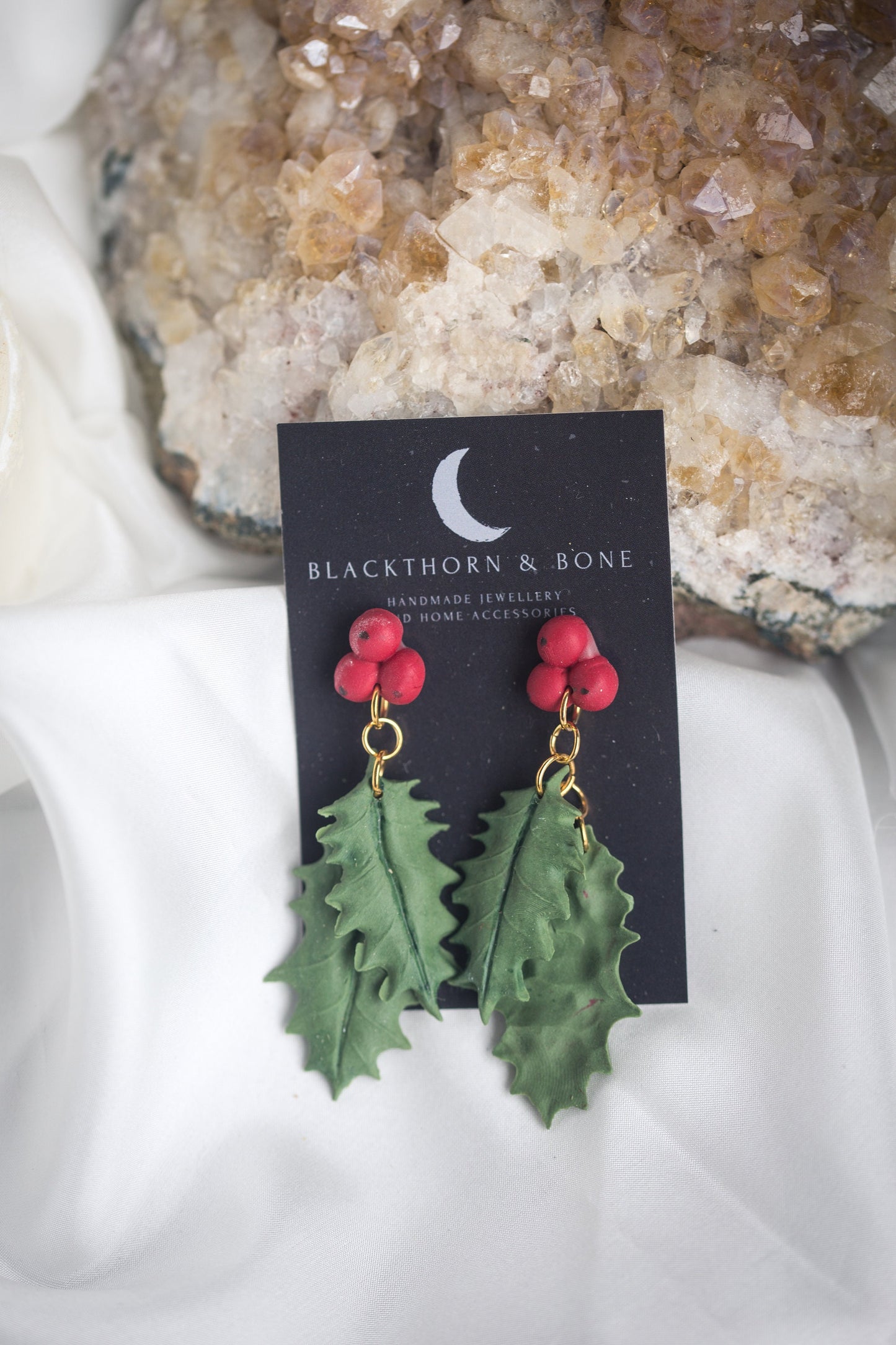 Christmas Holly Earrings