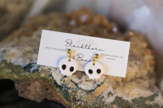Tiny Skull Stud Earrings