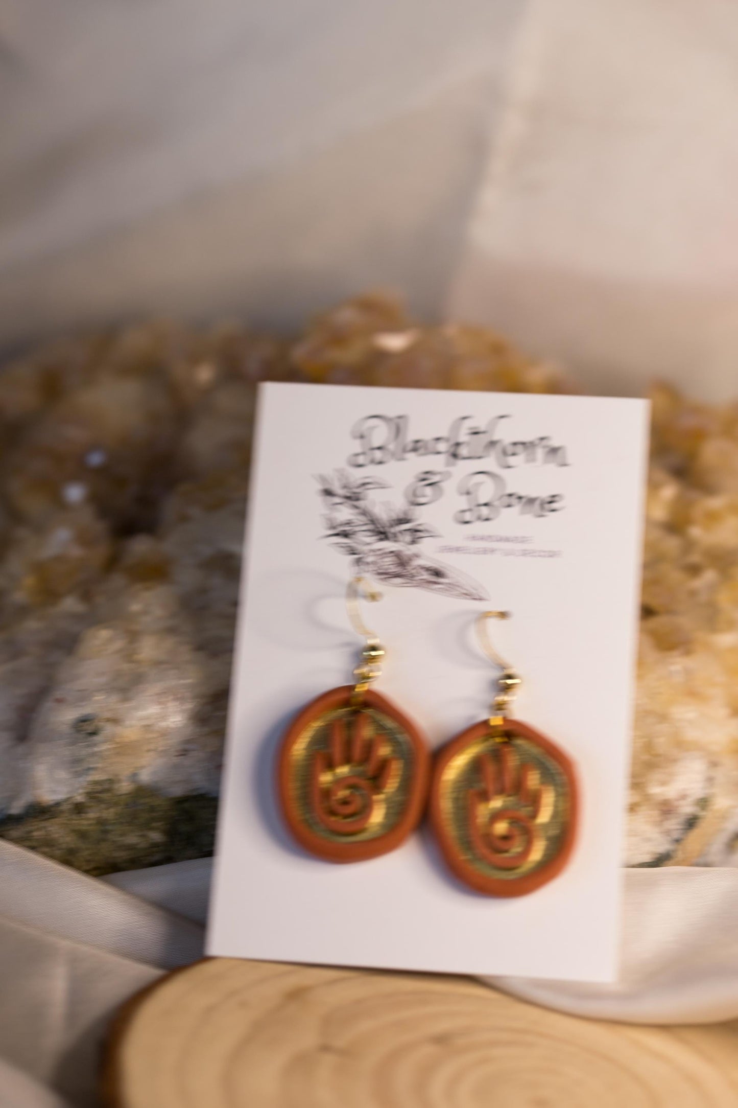 Handprint Cave Art Earrings