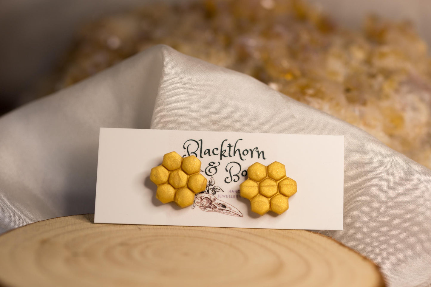 Bee Stud Earrings - Bee, Honeypot, Honeycomb Options