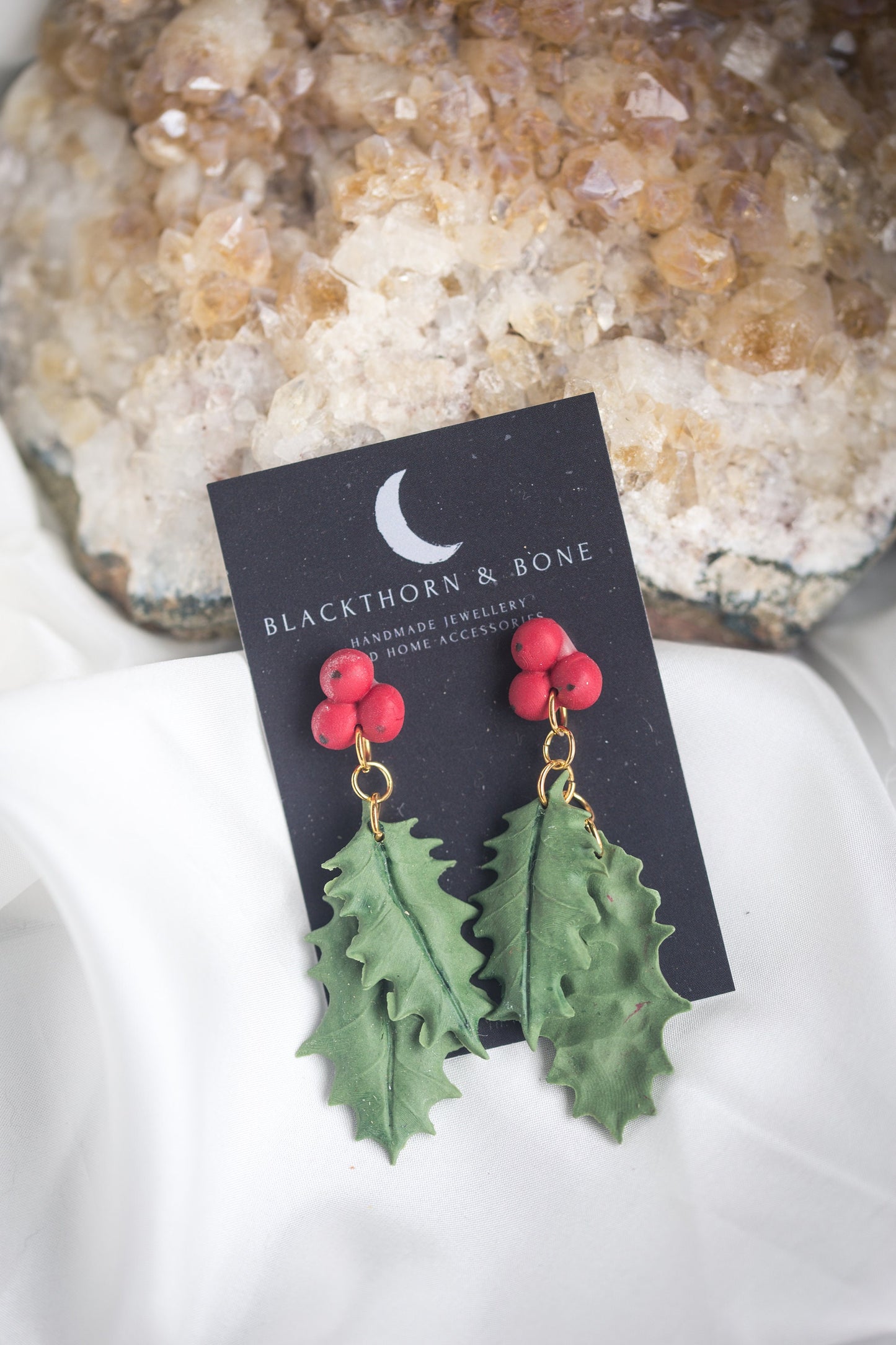 Christmas Holly Earrings