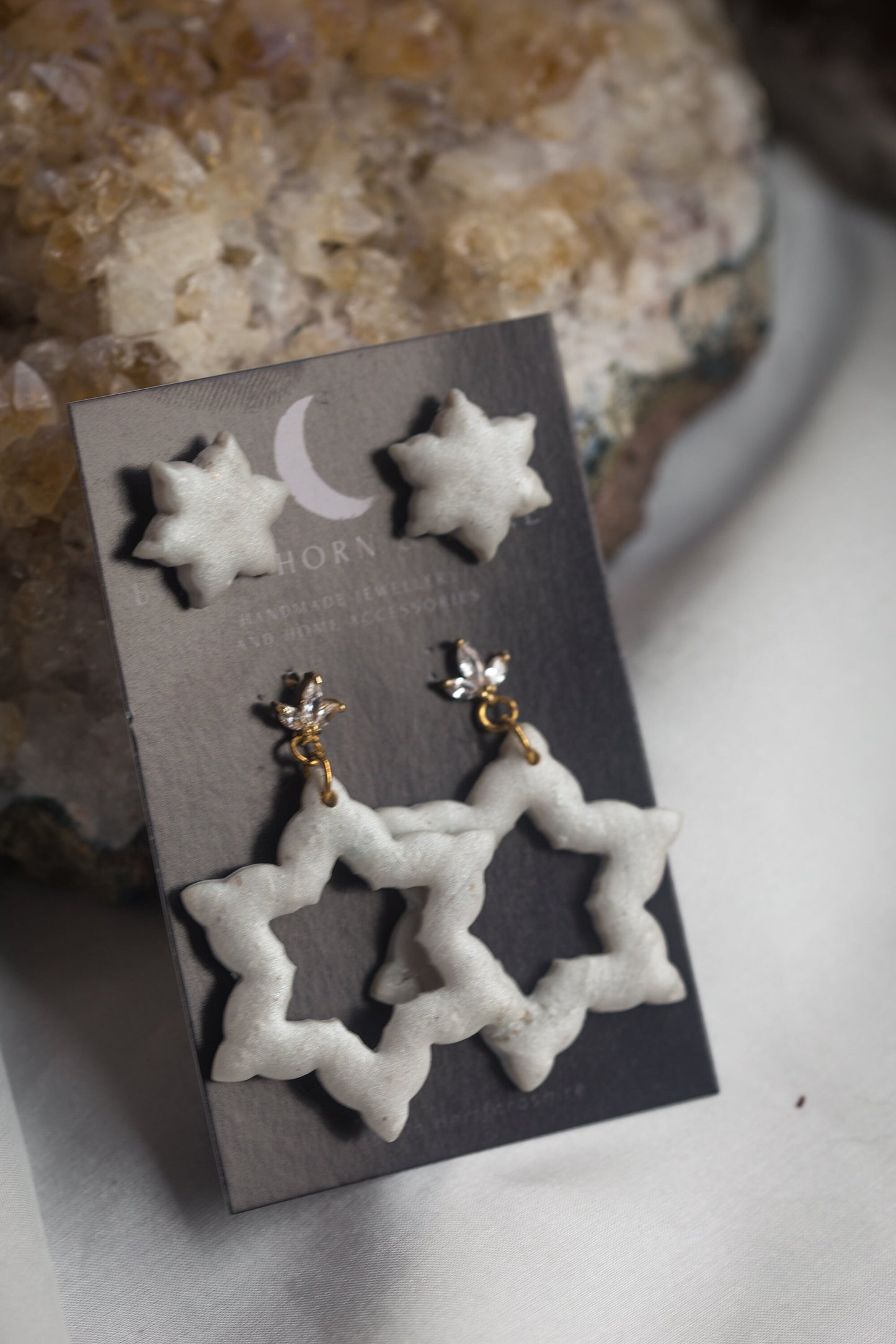Double Snowflake Earrings Set